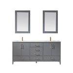 Load image into Gallery viewer, Sutton 72&quot; Double Bathroom Vanity Set with Marble Countertop
