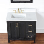 Load image into Gallery viewer, Hadiya 36&quot; Single Bathroom Vanity Set with Aosta White Composite Stone Countertop
