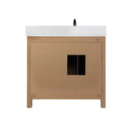 Load image into Gallery viewer, Hadiya 36&quot; Single Bathroom Vanity Set with Aosta White Composite Stone Countertop
