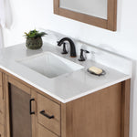 Load image into Gallery viewer, Hadiya 42&quot; Single Bathroom Vanity Set with Aosta White Composite Stone Countertop
