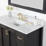 Load image into Gallery viewer, Hadiya 48&quot; Single Bathroom Vanity Set with Aosta White Composite Stone Countertop

