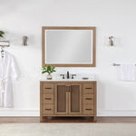 Load image into Gallery viewer, Hadiya 48&quot; Single Bathroom Vanity Set with Aosta White Composite Stone Countertop
