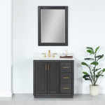 Load image into Gallery viewer, Gazsi 36&quot; Single Bathroom Vanity Set with Grain White Composite Stone Countertop
