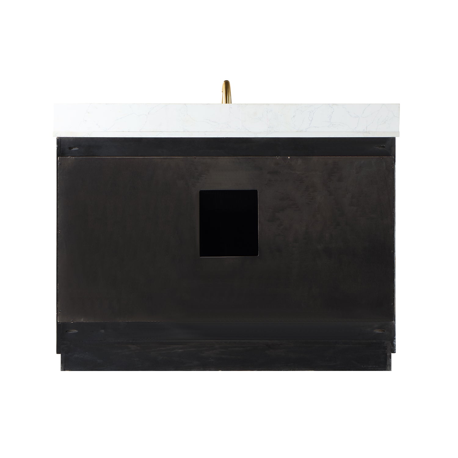 Gazsi 48" Single Bathroom Vanity Set with Grain White Composite Stone Countertop