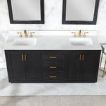 Load image into Gallery viewer, Gazsi 72&quot; Double Bathroom Vanity Set with Grain White Composite Stone Countertop
