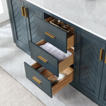 Load image into Gallery viewer, Gazsi 72&quot; Double Bathroom Vanity Set with Grain White Composite Stone Countertop
