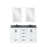 Load image into Gallery viewer, Monna 60&quot; Double Bathroom Vanity Set with Aosta White Composite Stone Countertop
