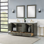 Load image into Gallery viewer, Monna 72&quot; Double Bathroom Vanity Set with Aosta White Composite Stone Countertop
