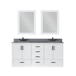 Load image into Gallery viewer, Monna 72&quot; Double Bathroom Vanity Set with Aosta White Composite Stone Countertop
