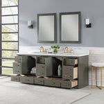 Load image into Gallery viewer, Monna 84&quot; Double Bathroom Vanity Set with Aosta White Composite Stone Countertop
