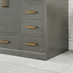 Load image into Gallery viewer, Monna 84&quot; Double Bathroom Vanity Set with Aosta White Composite Stone Countertop
