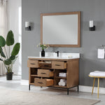 Load image into Gallery viewer, Kesia 48&quot; Single Bathroom Vanity Set with Aosta White Composite Stone Countertop
