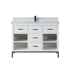 Load image into Gallery viewer, Kesia 48&quot; Single Bathroom Vanity Set with Aosta White Composite Stone Countertop
