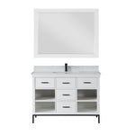 Load image into Gallery viewer, Kesia 48&quot; Single Bathroom Vanity Set with Aosta White Composite Stone Countertop
