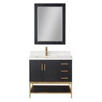 Load image into Gallery viewer, Wildy 36&quot; Single Bathroom Vanity Set with Grain White Composite Stone Countertop
