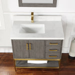 Load image into Gallery viewer, Wildy 36&quot; Single Bathroom Vanity Set with Grain White Composite Stone Countertop
