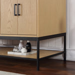Load image into Gallery viewer, Wildy 60&quot; Double Bathroom Vanity Set with Grain White Composite Stone Countertop
