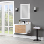 Load image into Gallery viewer, Dione Single Bathroom Vanity Set with Aosta White Stone Countertop
