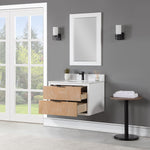 Load image into Gallery viewer, Dione Single Bathroom Vanity Set with Aosta White Stone Countertop
