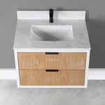 Load image into Gallery viewer, Dione Single Bathroom Vanity Set with Aosta White Stone Countertop
