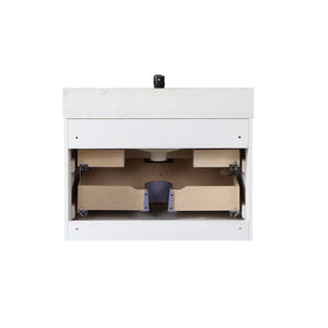 Dione Single Bathroom Vanity Set with Aosta White Stone Countertop