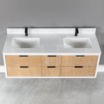 Load image into Gallery viewer, Dione 60&quot; Double Bathroom Vanity Set with Aosta White Stone Countertop
