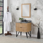 Load image into Gallery viewer, Helios 30&quot; Single Bathroom Vanity Set with Concrete Gray Stone Countertop

