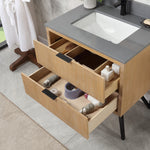 Load image into Gallery viewer, Helios 30&quot; Single Bathroom Vanity Set with Concrete Gray Stone Countertop
