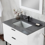 Load image into Gallery viewer, Helios 36&quot; Single Bathroom Vanity Set with Concrete Gray Stone Countertop
