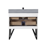 Load image into Gallery viewer, Helios 36&quot; Single Bathroom Vanity Set with Concrete Gray Stone Countertop
