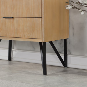 Helios 36" Single Bathroom Vanity Set with Concrete Gray Stone Countertop