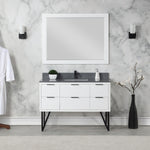 Load image into Gallery viewer, Helios 48&quot; Single Bathroom Vanity Set with Concrete Gray Stone Countertop
