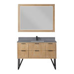 Load image into Gallery viewer, Helios 48&quot; Single Bathroom Vanity Set with Concrete Gray Stone Countertop
