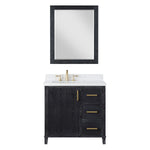 Load image into Gallery viewer, Weiser 36&quot; Single Bathroom Vanity Set with Composite Aosta White Stone Countertop
