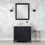 Load image into Gallery viewer, Weiser 36&quot; Single Bathroom Vanity Set with Composite Aosta White Stone Countertop
