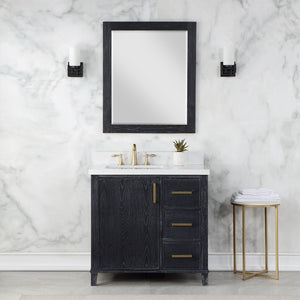 Weiser 36" Single Bathroom Vanity Set with Composite Aosta White Stone Countertop