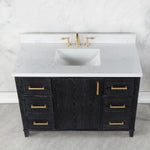 Load image into Gallery viewer, Weiser 48&quot; Single Bathroom Vanity Set with Composite Aosta White Stone Countertop
