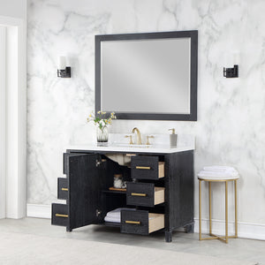 Weiser 48" Single Bathroom Vanity Set with Composite Aosta White Stone Countertop