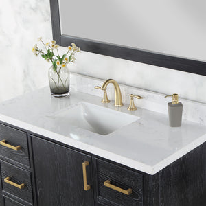 Weiser 48" Single Bathroom Vanity Set with Composite Aosta White Stone Countertop