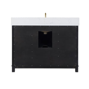 Weiser 48" Single Bathroom Vanity Set with Composite Aosta White Stone Countertop