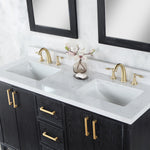 Load image into Gallery viewer, Weiser 60&quot; Double Bathroom Vanity Set with Composite Aosta White Stone Countertop
