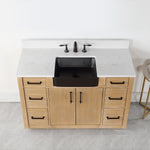 Load image into Gallery viewer, Novago 48&quot; Single Bathroom Vanity Set with Composite Aosta White Stone Countertop and Farmhouse Sink
