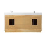 Load image into Gallery viewer, Novago 72&quot; Double Bathroom Vanity Set with Composite Aosta White Stone Countertop and Farmhouse Sink
