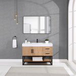 Load image into Gallery viewer, Bianco Single Bathroom Vanity with White Composite Stone Countertop
