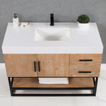 Load image into Gallery viewer, Bianco Single Bathroom Vanity with White Composite Stone Countertop
