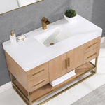 Load image into Gallery viewer, Bianco Single Bathroom Vanity with White Composite Stone Countertop
