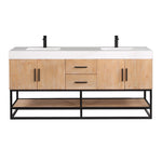 Load image into Gallery viewer, Bianco Double Bathroom Vanity with White Composite Stone Countertop
