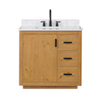 Load image into Gallery viewer, Perla 36&quot; Single Bathroom Vanity with Grain White Composite Stone Countertop
