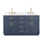 Load image into Gallery viewer, Gavino 60&quot; Double Bathroom Vanity with Composite Stone Countertop
