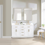 Load image into Gallery viewer, Gavino 60&quot; Double Bathroom Vanity with Composite Stone Countertop
